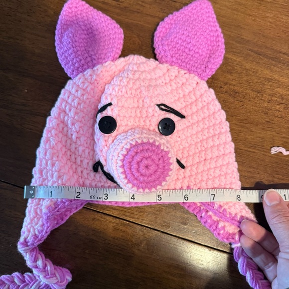 New Bundle of 5 Piglet Crochet Hats for Infants Toddlers - Picture 2 of 3